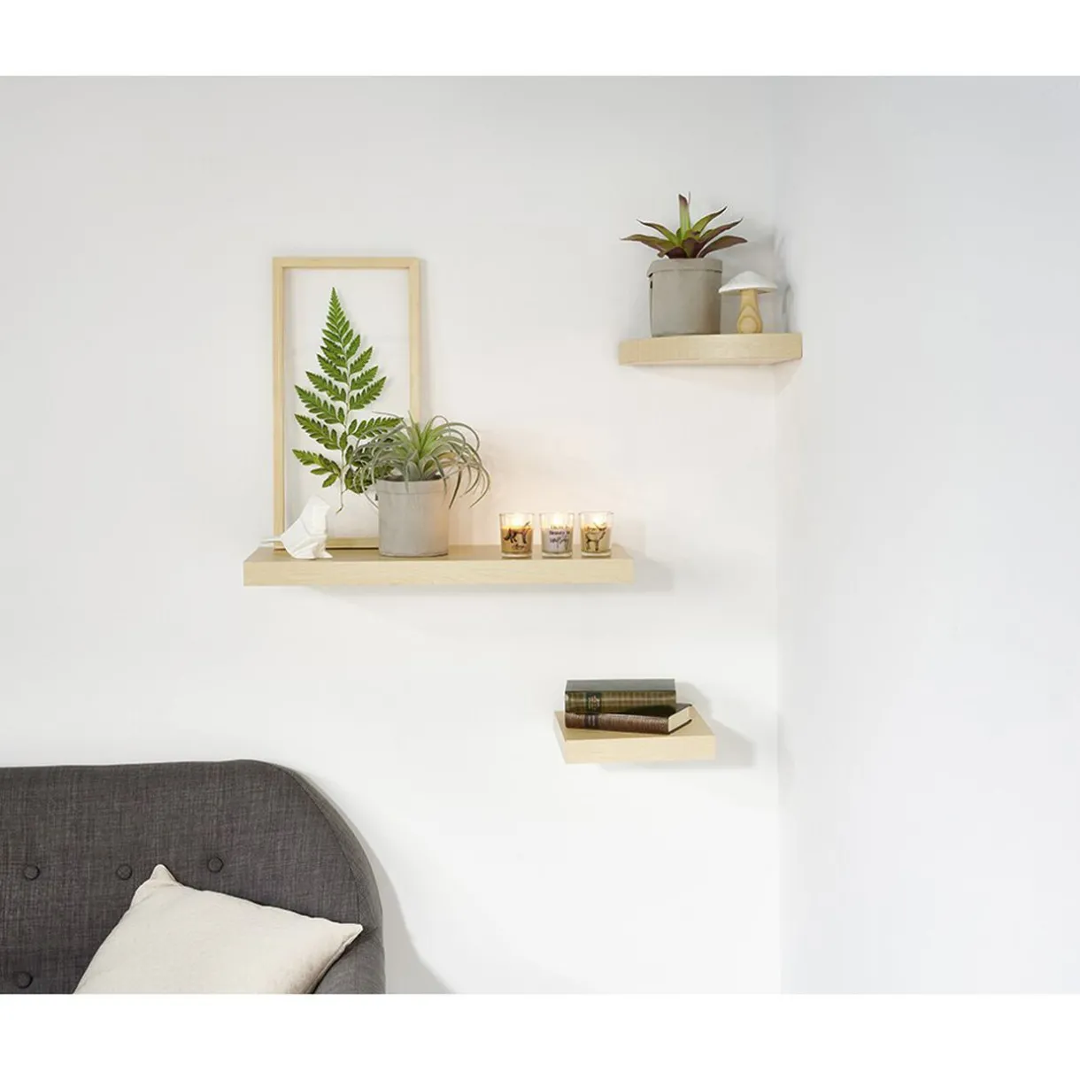 Rangement|Gifi Étagère murale rectangulaire bois beige