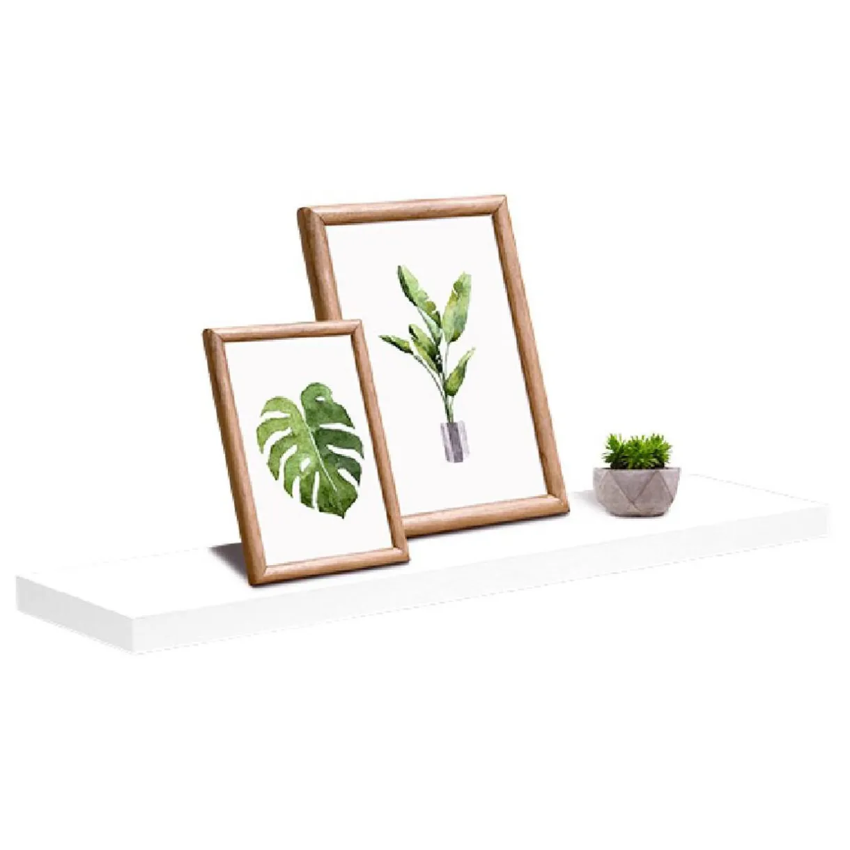 Rangement|Gifi Étagère murale rectangulaire en bois blanc