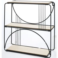 Rangement|Gifi Étagère pliante métal et bois 36x12,5xH36cm