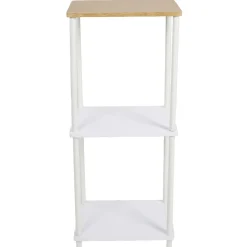 Outlet Gifi Étagère salle de bain 3 niveaux en bambou blanche