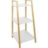 Hot Gifi Étagère salle de bain 3 niveaux bambou 34,5x36xH76cm