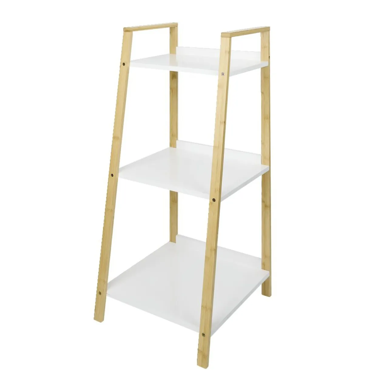 Hot Gifi Étagère salle de bain 3 niveaux bambou 34,5x36xH76cm