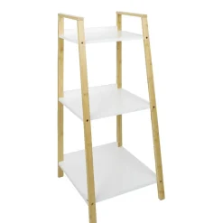 Hot Gifi Étagère salle de bain 3 niveaux bambou 34,5x36xH76cm