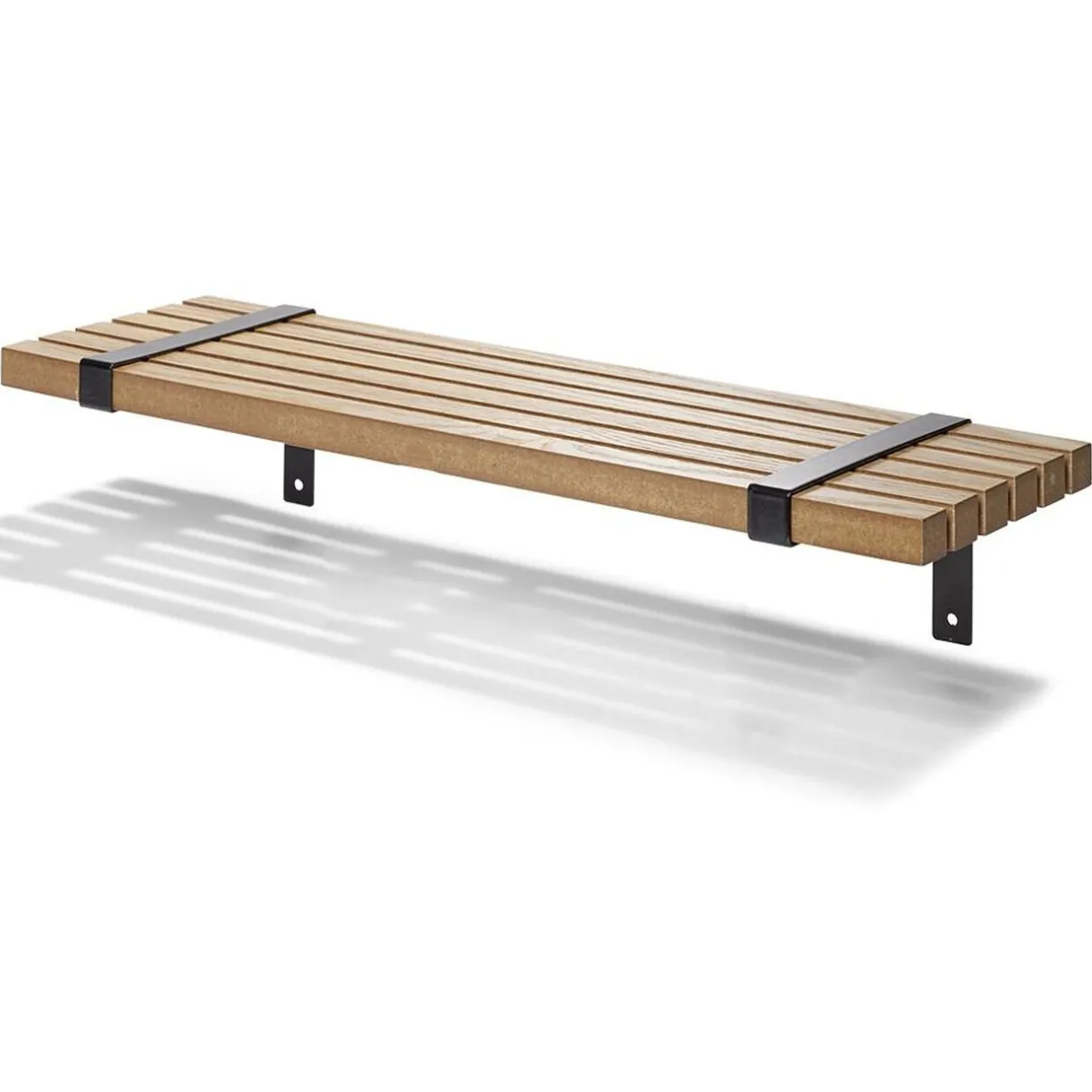 Rangement|Gifi Étagère striée en bois L55xl15cm