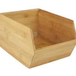 Étagère superposable en bambou marron^Gifi