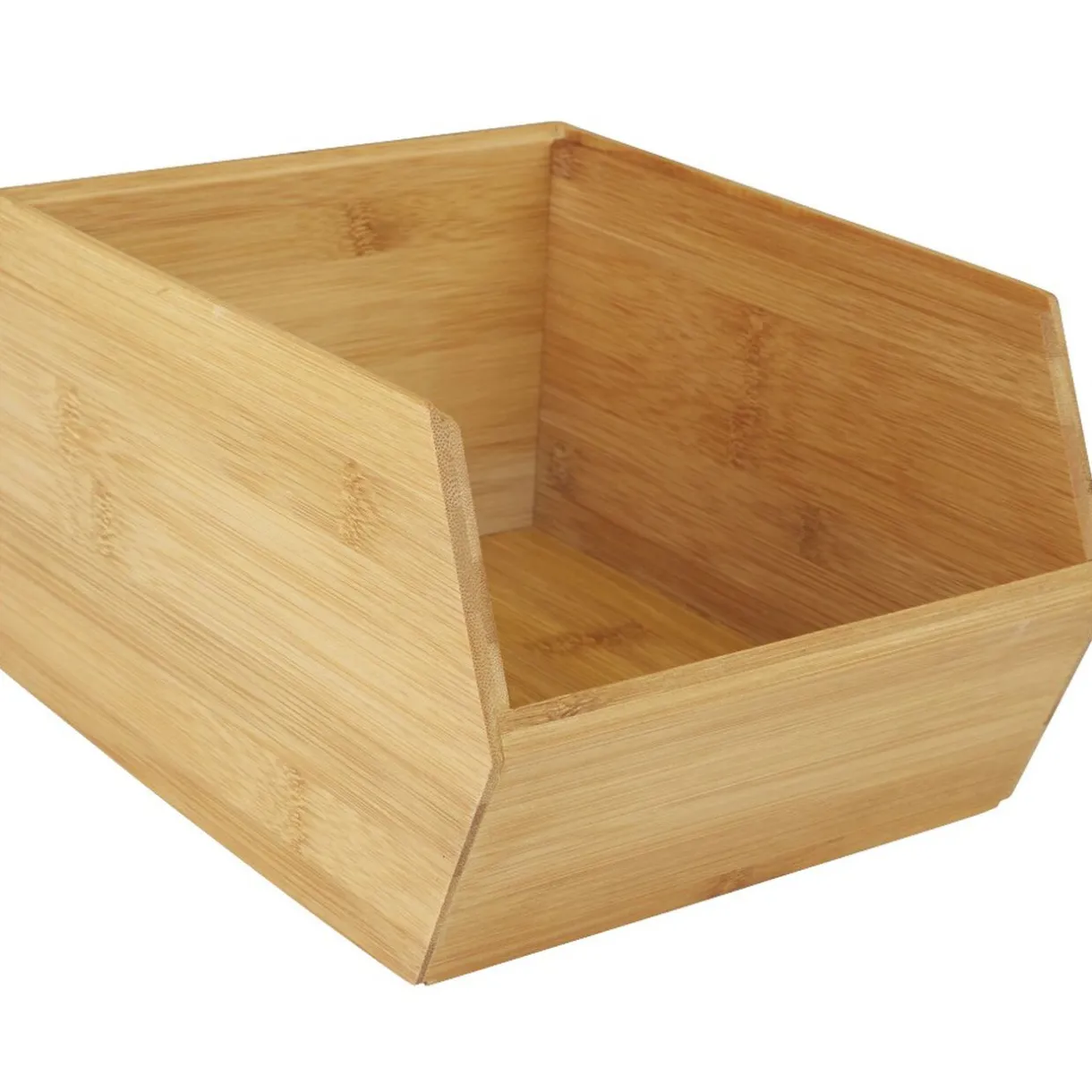 Étagère superposable en bambou marron^Gifi