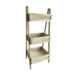 Rangement|Gifi Étagère sur pied 3 niveaux Salomé bois et métal 40xH100x33cm