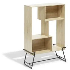 Rangement|Gifi Étagère sur pied Denver bois et métal 83,1xH120x32,7cm