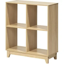 Rangement|Gifi Étagère sur pieds à 4 casiers contreplaqué naturel