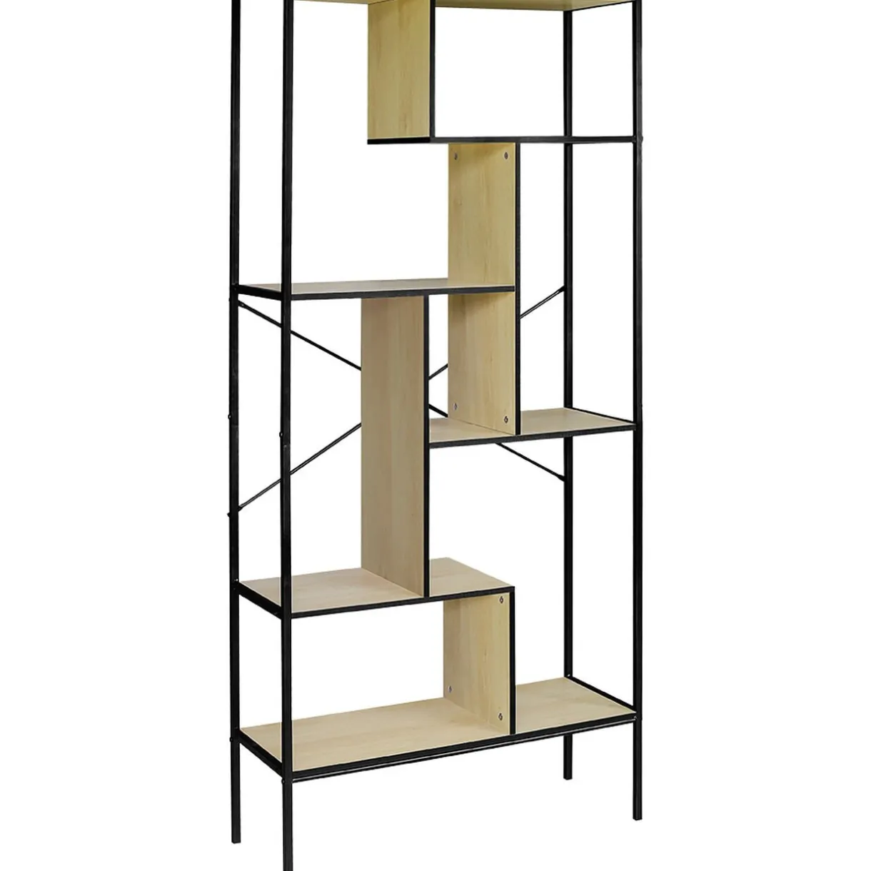 Rangement|Gifi Étagère sur pieds Andy naturel noir