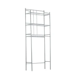 Discount Gifi Étagère WC 3 niveaux acier gris 59,5x26,5xH170cm