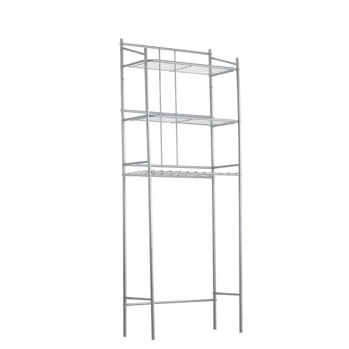 Discount Gifi Étagère WC 3 niveaux acier gris 59,5x26,5xH170cm