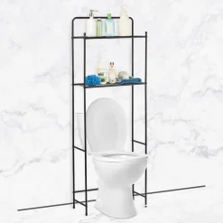 Sale Gifi Étagère WC 2 niveaux en métal noir