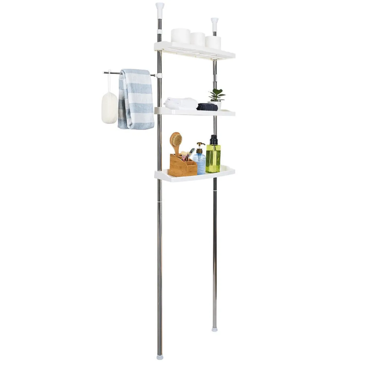 Gifi Étagère WC 3 niveaux hauteur réglable