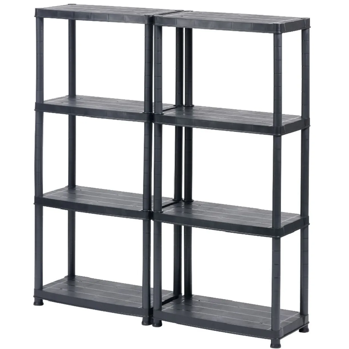 Rangement|Gifi Étagères noires en plastique 4 niveaux x2