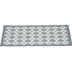 Nettoyage Et Entretien|Gifi Tapis de cuisine à motif graphique bleu marron 80x50 cm