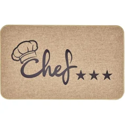 Nettoyage Et Entretien|Gifi Tapis de cuisine antidérapant inscription Chef 75x45cm