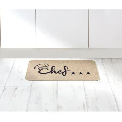Nettoyage Et Entretien|Gifi Tapis de cuisine antidérapant inscription Chef 75x45cm