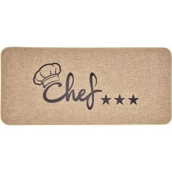 Nettoyage Et Entretien|Gifi Tapis de cuisine antidérapant inscription Chef 100x45cm