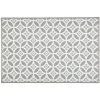 Nettoyage Et Entretien|Gifi Tapis de cuisine en vinyle imprimé rosace blanc et gris L. 70 cm