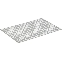 Nettoyage Et Entretien|Gifi Tapis de cuisine en vinyle imprimé rosace blanc et gris L. 70 cm