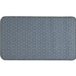 Nettoyage Et Entretien|Gifi Tapis de cuisine imprimé rosaces bleu gris 80x45 cm