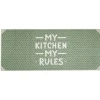 Nettoyage Et Entretien|Gifi Tapis de cuisine inscription My Kitchen My Rules 120x50cm