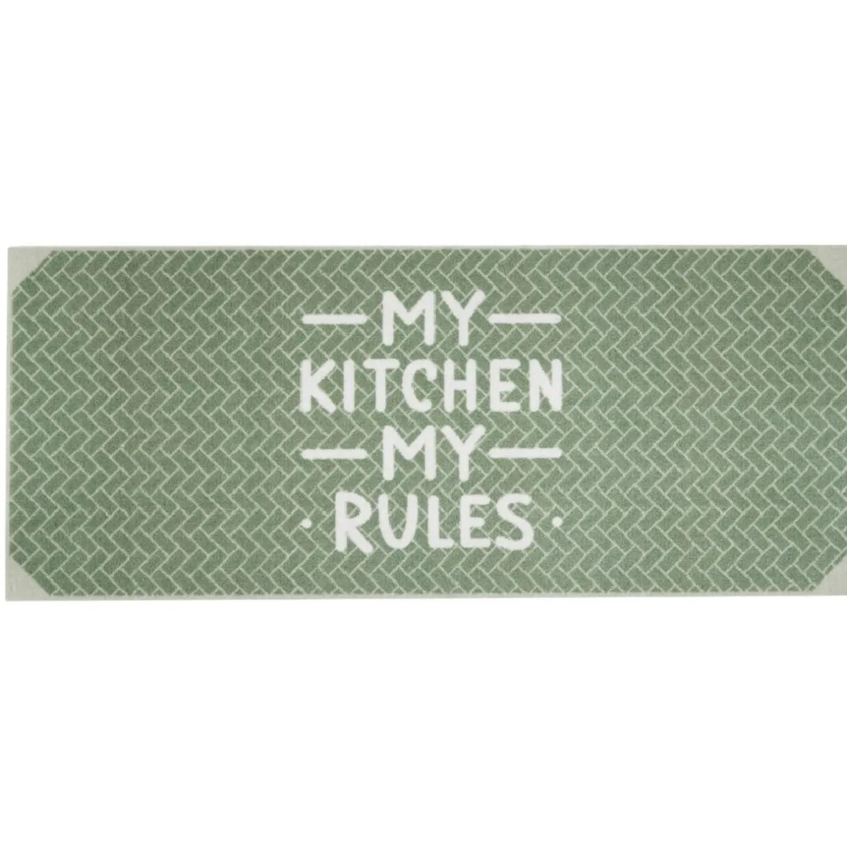 Nettoyage Et Entretien|Gifi Tapis de cuisine inscription My Kitchen My Rules 120x50cm