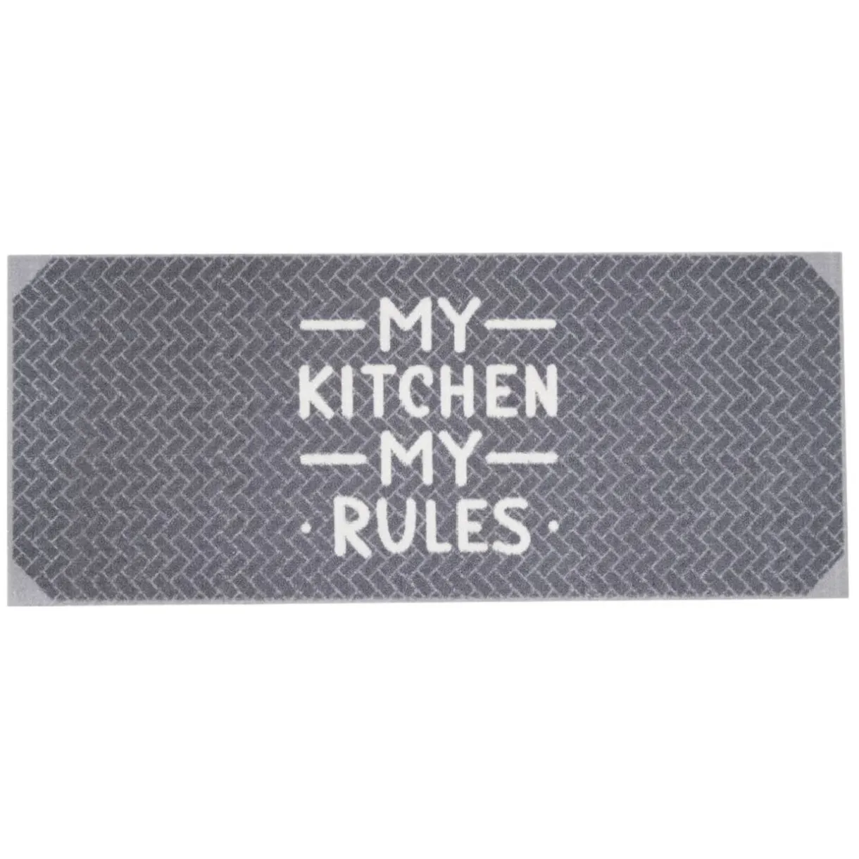 Nettoyage Et Entretien|Gifi Tapis de cuisine inscription My Kitchen My Rules 120x50cm