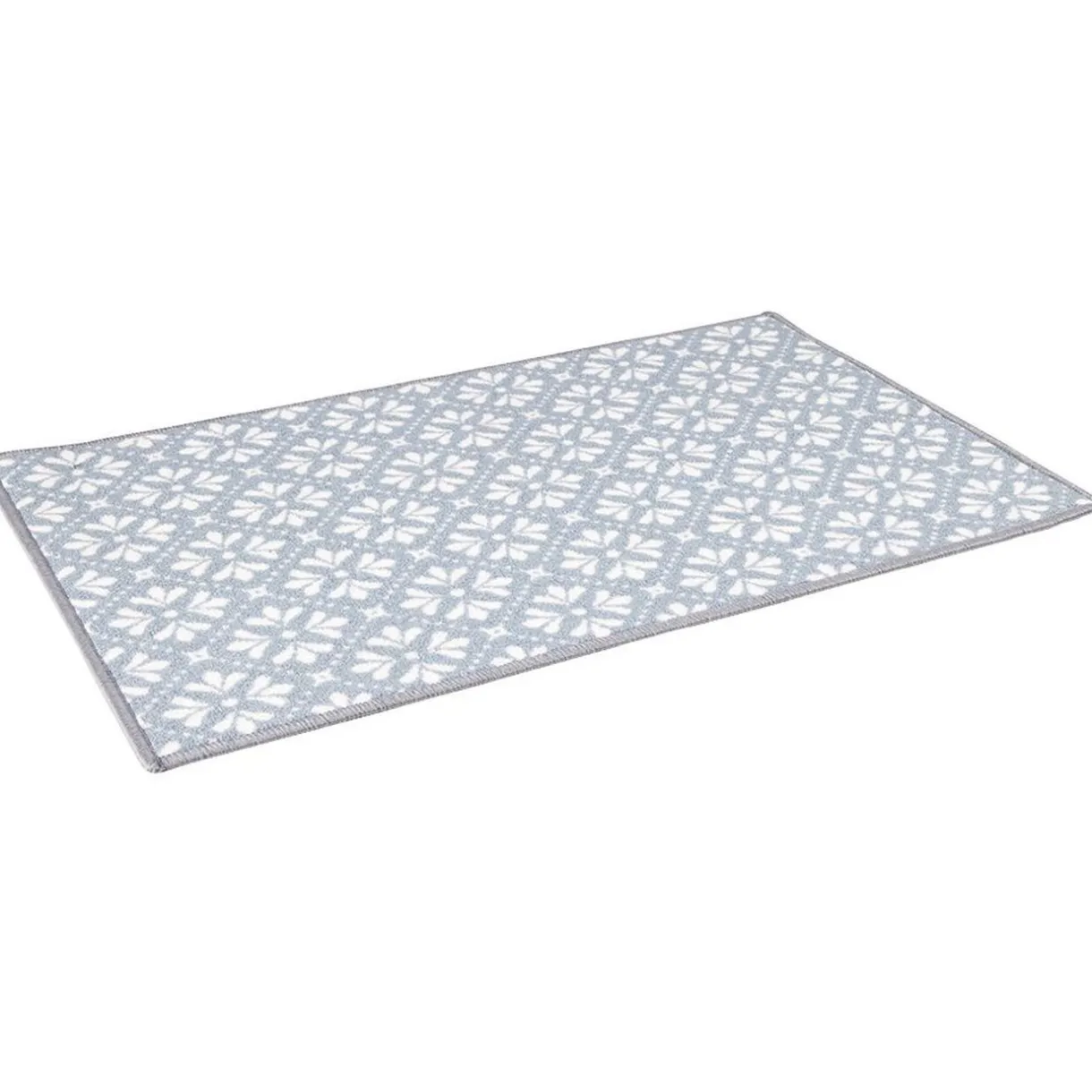 Nettoyage Et Entretien|Gifi Tapis de cuisine latex imprimé bleu 80x50 cm