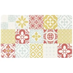 Nettoyage Et Entretien|Gifi Tapis de cuisine motif carreau de ciment multicolore 45 x 75 cm