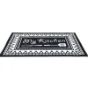 Nettoyage Et Entretien|Gifi Tapis de cuisine My Kitchen noir et blanc 50x70cm
