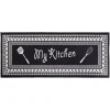 Nettoyage Et Entretien|Gifi Tapis de cuisine My Kitchen noir et blanc 50x120cm
