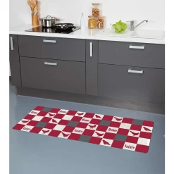 Nettoyage Et Entretien|Gifi Tapis de cuisine polyamide décor rustique poule carreau 120x50 cm