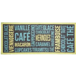 Nettoyage Et Entretien|Gifi Tapis de cuisine vert gris et bleu