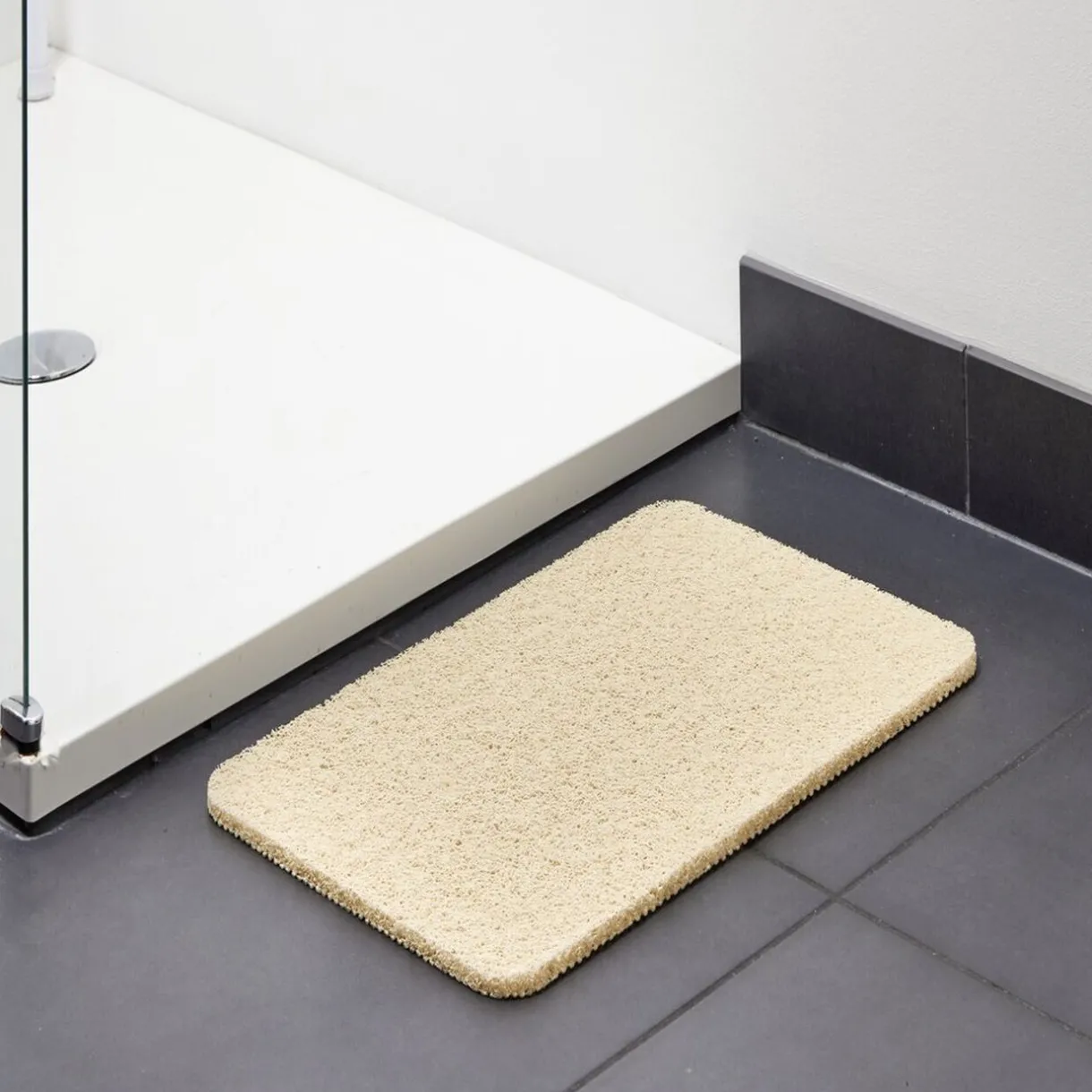 New Gifi Tapis de douche anti-dérapant 60x40cm beige