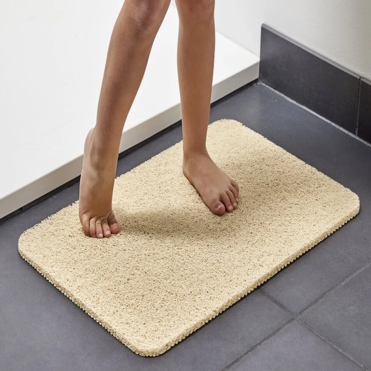 New Gifi Tapis de douche anti-dérapant 60x40cm beige