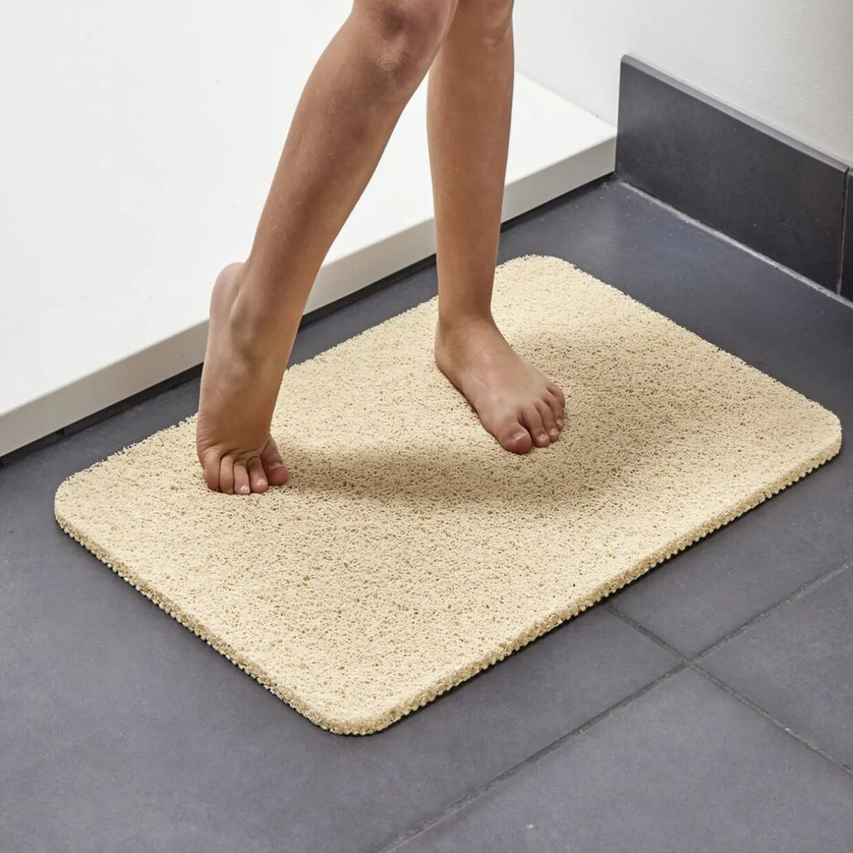 New Gifi Tapis de douche anti-dérapant 60x40cm beige