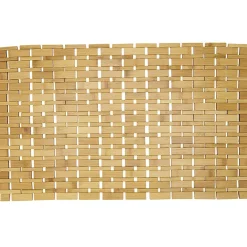 Discount Gifi Tapis de salle de bain bambou rectangulaire 72x45 cm
