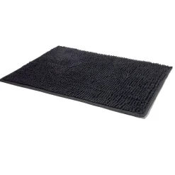 Clearance Gifi Tapis de salle de bain chenille noir 45x65cm