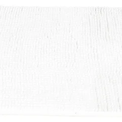 Hot Gifi Tapis de salle de bain chenille blanc 45x65cm
