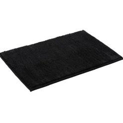 Best Gifi Tapis de salle de bain chenille noir petit modèle