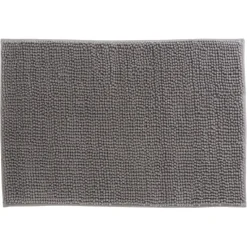 Best Gifi Tapis de salle de bain chenille gris 45x65cm
