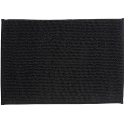 Outlet Gifi Tapis de salle de bain chenille noir grand modèle