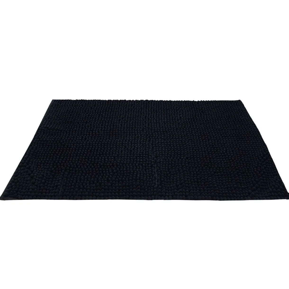 Clearance Gifi Tapis de salle de bain chenille noir 80x50cm