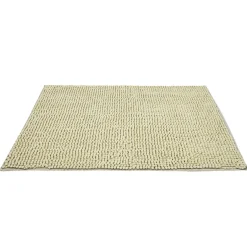 New Gifi Tapis de salle de bain chenille beige 80x50cm