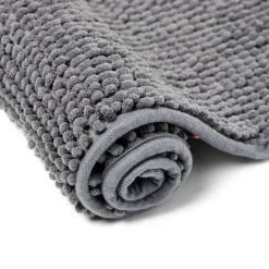 Online Gifi Tapis de salle de bain chenille gris 65x45 cm