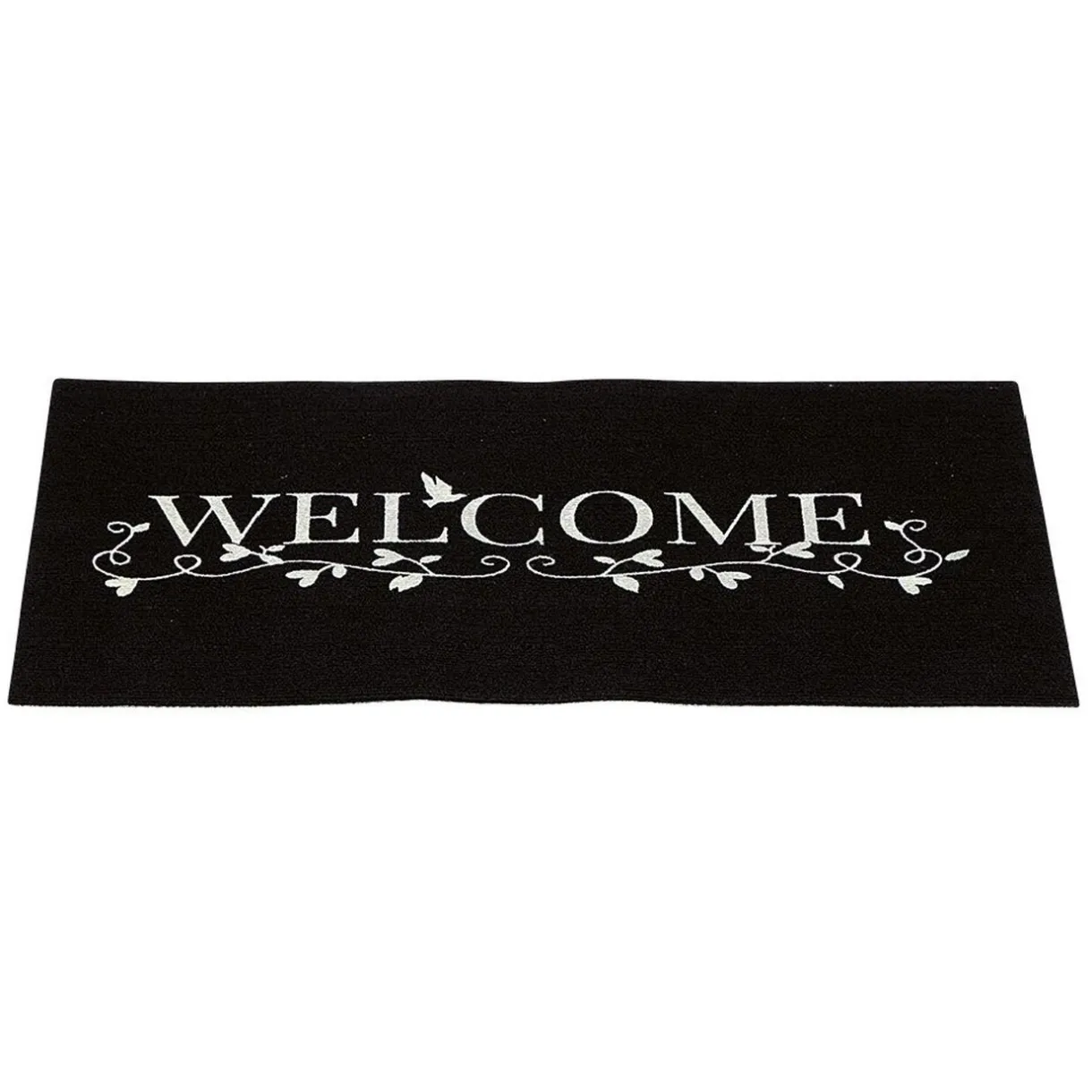 Nettoyage Et Entretien|Gifi Tapis d'entrée noir et blanc design fluorescent "Welcome"