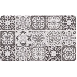 Nettoyage Et Entretien|Gifi Tapis d'entrée rectangulaire motif carreau de ciment gris