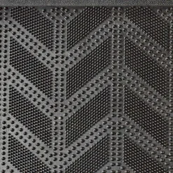 Nettoyage Et Entretien|Gifi Tapis d'extérieur en caoutchouc avec picots motif chevron noir